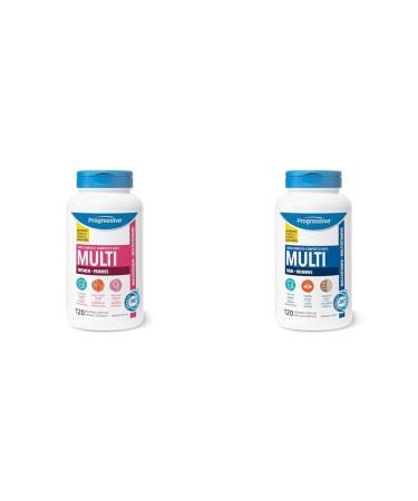Progressive Adult Multivitamin for Women 120 Count With Maca & Progressive Adult Multivitamin for Men 120 Count With Maca & Saw Palmetto VITAMIN + SUPPLEMENT