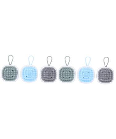 Frcolor 6 Stk Shampoo-brush bathing brush hairbrush baby scouring brush silicone head skin children's shampoo shampoo brush for the scalp massage devices for the scalp at home brush