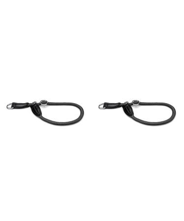 Lonto dog collar retriever -necked band dressage collar length 55 cm black (pack with 2) black 55 cm length 1 cm thickness (pack with 2)