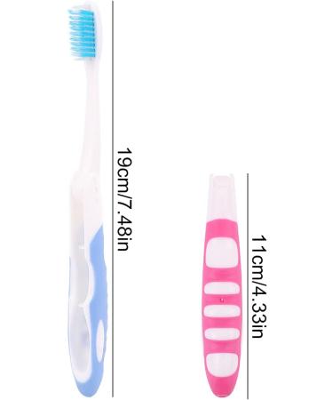 Regerly 8-Piece Foldable Travel Toothbrush Set - Mini Portable Soft Bristle Brushes for Camping & Travel - Buy Online on GoSupps.com