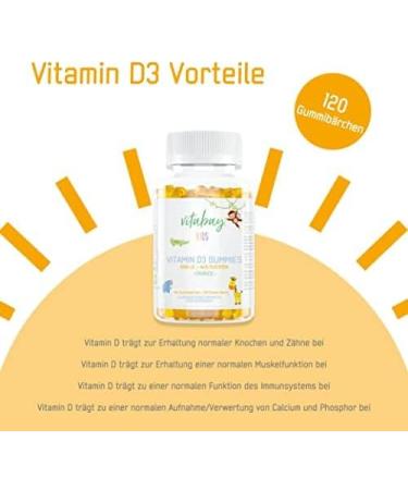 Vitabay Vitamin D3 for Children - 300 Vegan Gummies 1000 IU Strengthen Immune System - Kids' Vitamin D Bears (1 Pack) - Buy Online on GoSupps.com