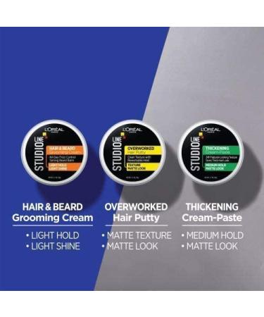 L'Oreal Paris Studio Line Texture and Control Overworked Hair Putty 1.7 Oz (3 Pack) - Styling Solution for Tired Hair - Buy Online on GoSupps.com
