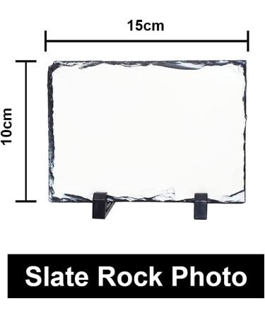 MR.R Sublimation Blanks 4x6 Rectangular Rock Slate Photo Plaque Picture Frame - Customized Novelty Gift for Wedding or Birthday (10x15cm) - Buy Online on GoSupps.com