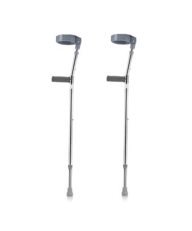 Closed-Cuff Walking Stick Telesforearm Crutches Height Adjustable Walking Cane with Non-Slip Rubber Tip Balancing Mobility Aid for Men and Women 1 Pair