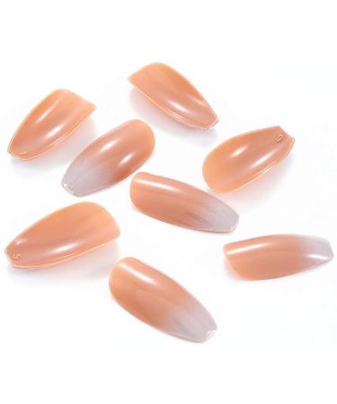 Jovono French False Nails - Shiny Ombre Ballerina Press-On Nails (24pcs) | Medium Full Cover Nails for Women & Girls - Buy Online on GoSupps.com