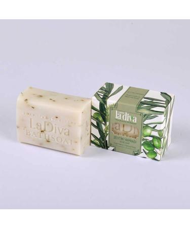 La Diva Olive Leaf Soap 3.53 oz - Moisturizing & Refreshing Daily Body & Hair Cleanser - International Shipping Available - Buy Online on GoSupps.com