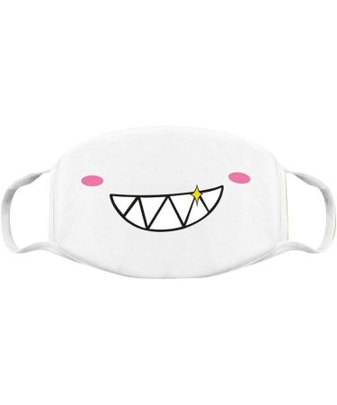 QZQ HOME Unisex Cute Anime Mouth Mask - White Kawaii Anti Dust Face Cover - Buy Online on GoSupps.com