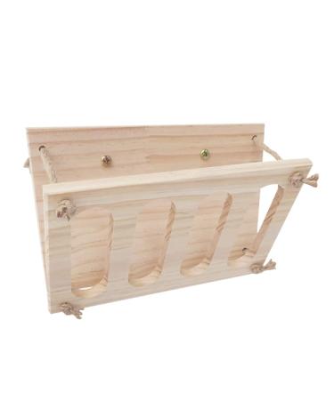Wood Rabbit Hay Feeder Less Wasted Wooden Food Feeding Rack Biting Resistant Pet Wooden Hay Manger for Rabbit Guinea Pig Chinchilla Hamster