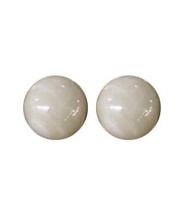 Healifty 2 Pieces Chinese Jade Baoding Balls Smooth Fitness Ball Handball Health Hand Exercise Massage Balls for Old People