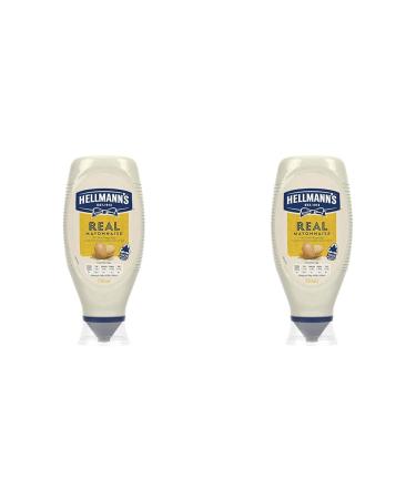 Hellmann's Real Mayonnaise mayo made with 100% free-range and cage-free eggs perfect for sandwiches 750 ml (Pack of 2)