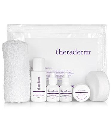 Theraderm Skin Renewal Travel System with Peptide Hydrator - TSA approved - 2- week supply