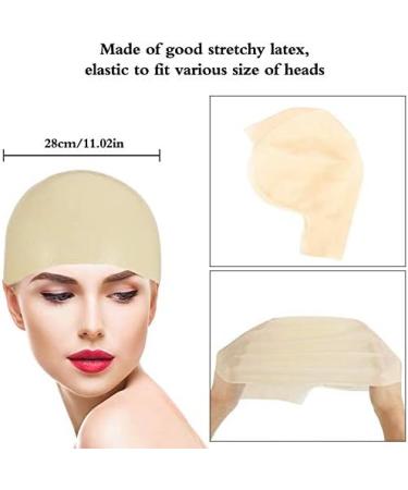 1 Piece Latex Bald Cap Bald Caps for Adults Makeup Bald Head Wig Cap Costume Accessory - Buy Online on GoSupps.com