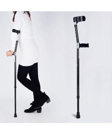 Crutches for Adults Forearm Crutches Crutches for Walking Adjustable Aluminum Alloy Crutches 10 Height-Adjustable Non-Slip Special for The Disabled (2 Piece) Fashionable Independence 1 pcs