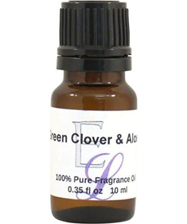 Green Clover & Aloe Fragrance Oil 10 ml Premium Long Lasting Diffuser Oils Nostalgic Clean & Fresh Essential Oils Reminiscent of Disney World Relaxing Crisp Green Leaf & Beach Waves Aromatherapy 0.35 Fl Oz