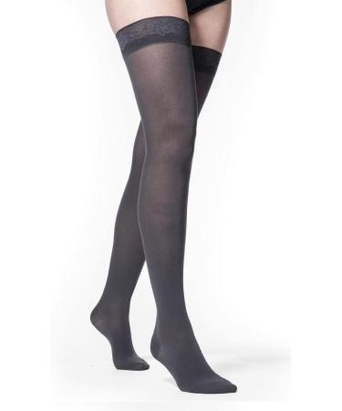 Buy Sigvaris Women’s Style Soft Opaque 840 Closed Toe Thigh-Highs 20-30mmHg - Chai - Large Long & Short - International Shipping Available - Buy Online on GoSupps.com