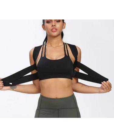 Posture Corrector for Men & Women - Adjustable Back Brace for Spine Neck & Shoulder Support Pain Relief - Size S-L Black - Buy Online on GoSupps.com