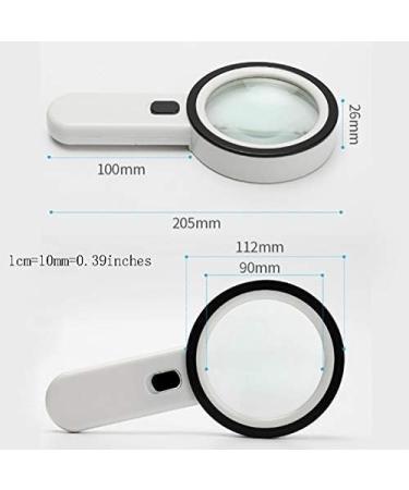 Glass Glass with LED Lights 100MM Handheld Optical HD Loupe Reading Identification Maintenance Elderly Magnifier HD Expansion Mirror - Magnification: 30 T Magnifier for Re Made in China - Buy Online on GoSupps.com