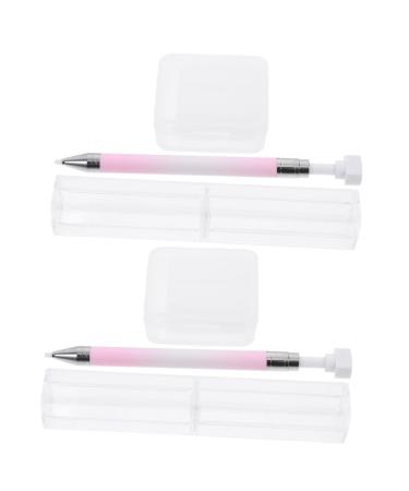 minkissy 2 Sets Nail Art Drill Pen Nail Rhinestone Picker Nail Art Paint Pen DIY Nail Art Pen Striping Liner Brush Glitter Nail Art Pen Wax Pen for Rhinestones Manicure Painting Pens Abs
