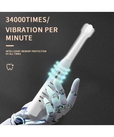 Buy Adult Black & White Classic Acoustic Electric Toothbrush - 5-Gear Mode USB Charging & IPX7 Waterproof | Global Shipping Available - Buy Online on GoSupps.com