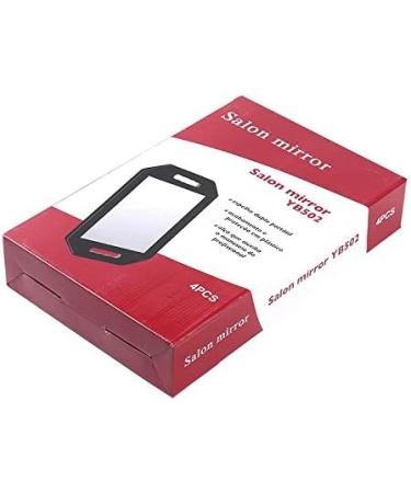 Professional Hairdressing Salon Mirror with Twin Handle - Easy to Carry & Hold for Cutting & Makeup - Black, 40.5x26cm - Buy Online on GoSupps.com
