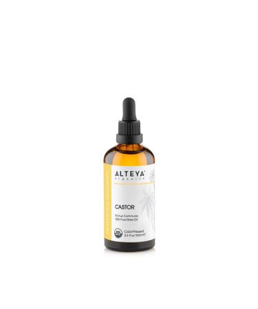 Alteya Organic Castor Oil 100ml – 100% USDA Certified Organic Cold Pressed Pure Natural Carrier Oil – Body, Hair, Eyelashes, Eyebrows – Nourishes, Improves Hair Growth