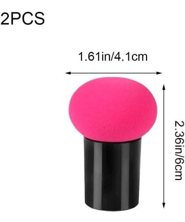 2 Pcs Dual-Use Makeup Blending Sponges for Face - Wet/Dry Mushroom Facial Foundation Sponges - Perfect for Loose or Pressed Powder - Buy Online on GoSupps.com