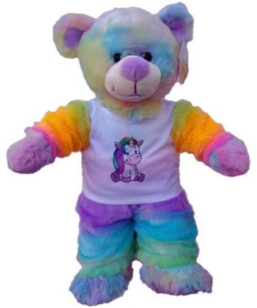 Unicorn Rainbow Teddy Bear Pyjamas - 16/40cm - Teddy Bear Clothes - Buy Online on GoSupps.com