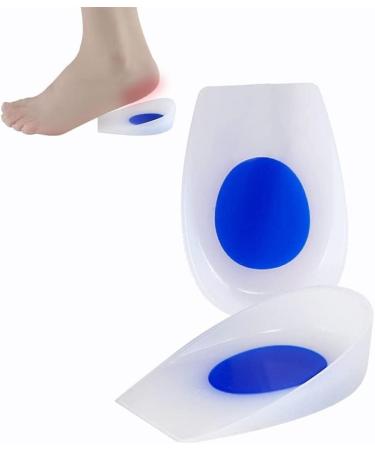Extra Soft Heel Liner Silicone Protectors for Heel Spurs & Dry Cracked Heels - Medium Blue & White - Buy Online on GoSupps.com