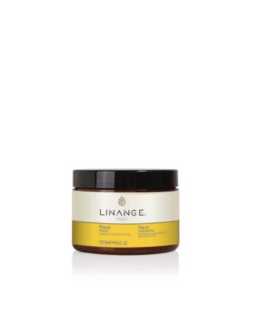 Linange Repair Mask with Shea Butter & Coconut Oil 500ml/16.9 oz - Free Starry Lip Plumping Gloss 10ml