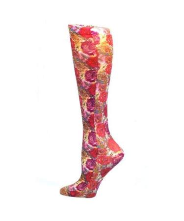 Red Moby Celeste-Stein-CMPS-2063 Womens 8-15 mmHg Compression Sock - Roses