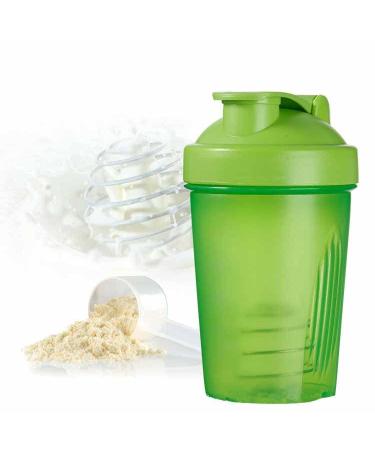 400ml Protein Shaker Bottle Shaker Cups Mixer BPA Free Gym Shaker Bottle Leakproof Mini Water Bottle With Steel Mixing Ball for Fitness Sports and Travel for Men and Women - Green