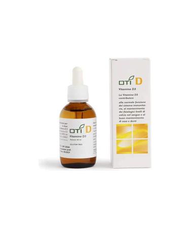 OTI D Vitamin D3- Supplement in the form of drops with vitamin D3 in sunflower oil with lemon aroma eo Made in Italy, vegan, gluten free