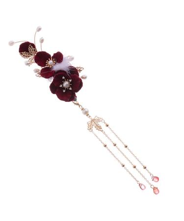 FRCOLOR Plush Ball Hairpin Hanfu Hair Accessories