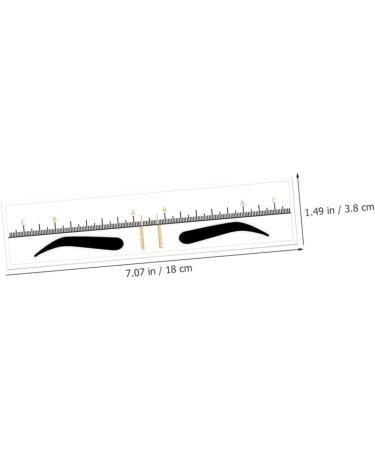 FOMIYES 50pcs Eyebrow Positioning Ruler Tools Eyebrow Makeup Stencil Brow Template Eyebrow Trimming Sticker 18.00X3.80X0.10CM Yellow - Buy Online on GoSupps.com