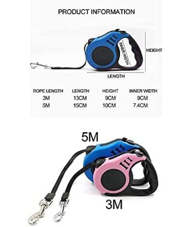 STOUCLA Retractable Dog Leash for Medium & Large Dogs - 5m Anti-Slip Handle Blue | Perfect for Walks & Training - Buy Online on GoSupps.com