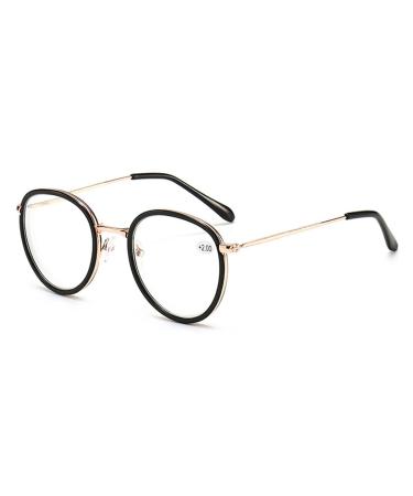 Koosufa fashion quadratic anti blue light reading glasses women men metal bracket ultra light anti -fatigue computer reading glasses reading help with strength 0.0 0.5 1.5 2.0 2.5 3.5 4.0 1x black 3.0 x