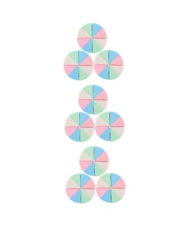 FRCOLOR 9 Sets Triangular Sponge Touch White Makeup Cleaning Cotton Pads Powder Puff Sponges Makeup Sponge for Foundation Makeup Sponge for Girls Makeup Tools Headband