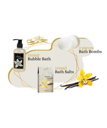 Bath and Body Gift Basket for Men & Women - 8 Piece Warm Vanilla Set | Perfect Appreciation Gifts - Buy Online on GoSupps.com
