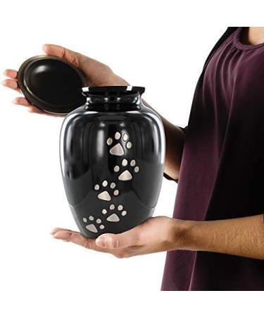 Trupoint Memorials Small Pet Urn - Loving Resting Place for Dogs and Cats Ashes (Up to 17 Pounds) - Black - Buy Online on GoSupps.com