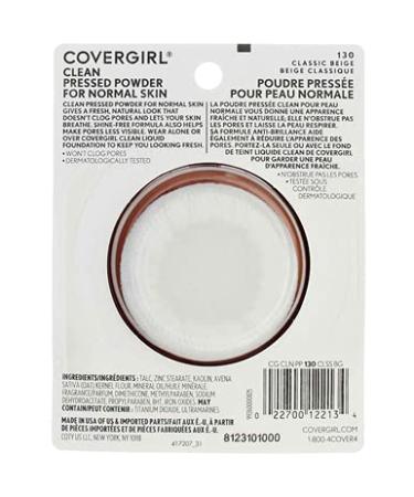 CoverGirl Clean Pressed Powder Classic Beige 130 - 0.39 oz (11 g) - Buy Online on GoSupps.com
