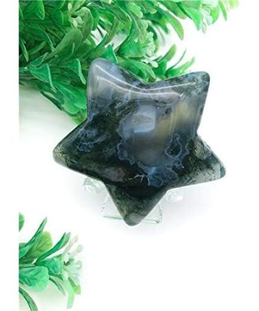Natural Crystal Rough Beautiful 1PC Natural Moss Agate Star Crystal Gemstone Polished Gifts Natural Quartz Crystals - Buy Online on GoSupps.com