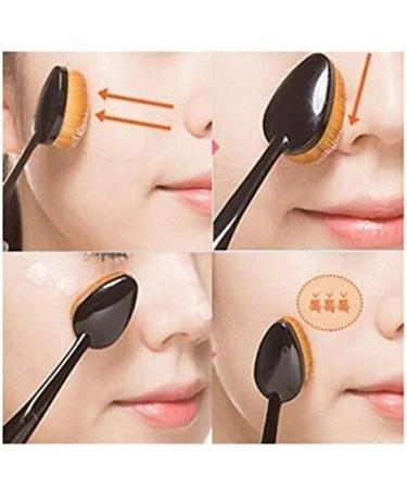 5 PCS New Women's Makeup Toothbrush Face Foundation Brush Curve Powder Brushs - Buy Online on GoSupps.com