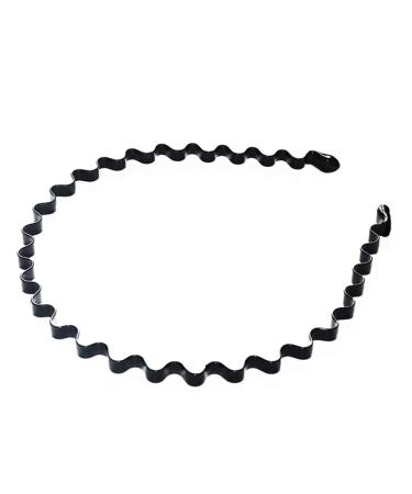 Men slicked back headband outdoor sports fashion braid hair band/no painting peel metal head buckle clip for men long hair braid and other hairstyles - small wave