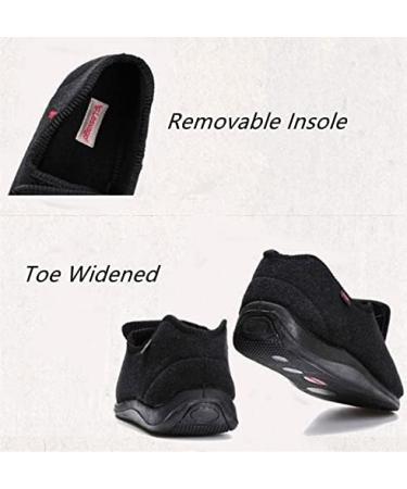EDCYF Women's Diabetic Shoes Wide Width - Grey, Size 10 Wide | Non-Slip Air Cushion Bottom | Adjustable for Elderly, Neuropathy, Swollen Feet - Buy Online on GoSupps.com
