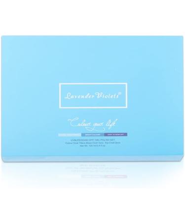 Lavender Violets 21 Pcs Gel Nail Polish Gift Set Spring Colours Soak Off UV LED Starter Kit Base Glossy n Matte Top Coat Orange Sliver Glitter White Pink 986C #21 Ocean Series-986C - Buy Online on GoSupps.com