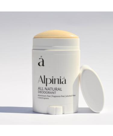 Alpinia Natural Deodorant - Fragrance-Free & Aluminum-Free for All-Day Protection - Buy Online on GoSupps.com