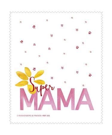 Glasses cleaning cloth "Super Mama" by Rannenberg & Friends | Size: approx. 15x18cm