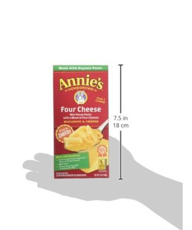 Annie's Four Cheese Macaroni & Cheese - 5.5 oz (Pack of 12) | Gourmet Comfort Food - Buy Online on GoSupps.com