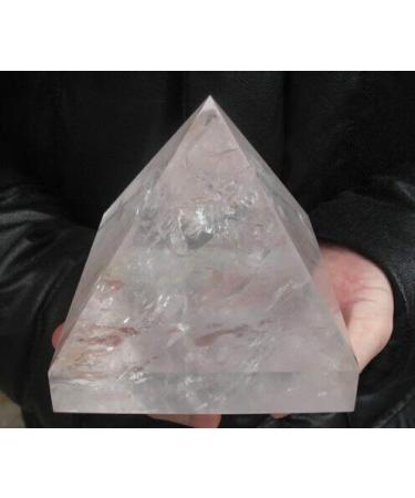 +++ 1395g Nature Transparent Quartz Crystal Gemstone Pyramid Point JZIGTDEM