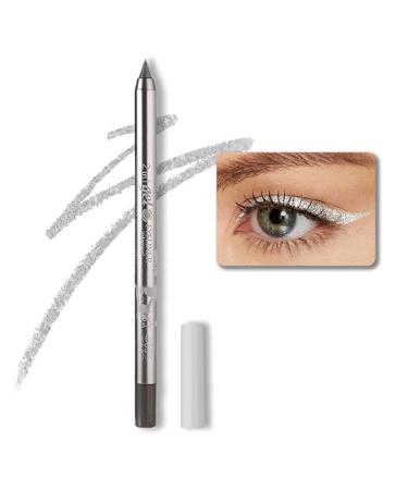 Colorful Gel Glitter Eyeliner, Waterproof Pearl Eyeshadow Metallic Glitter Eyeliner for Women, Eyeliner and Eyeshadow Eye Makeup (05 Silver)